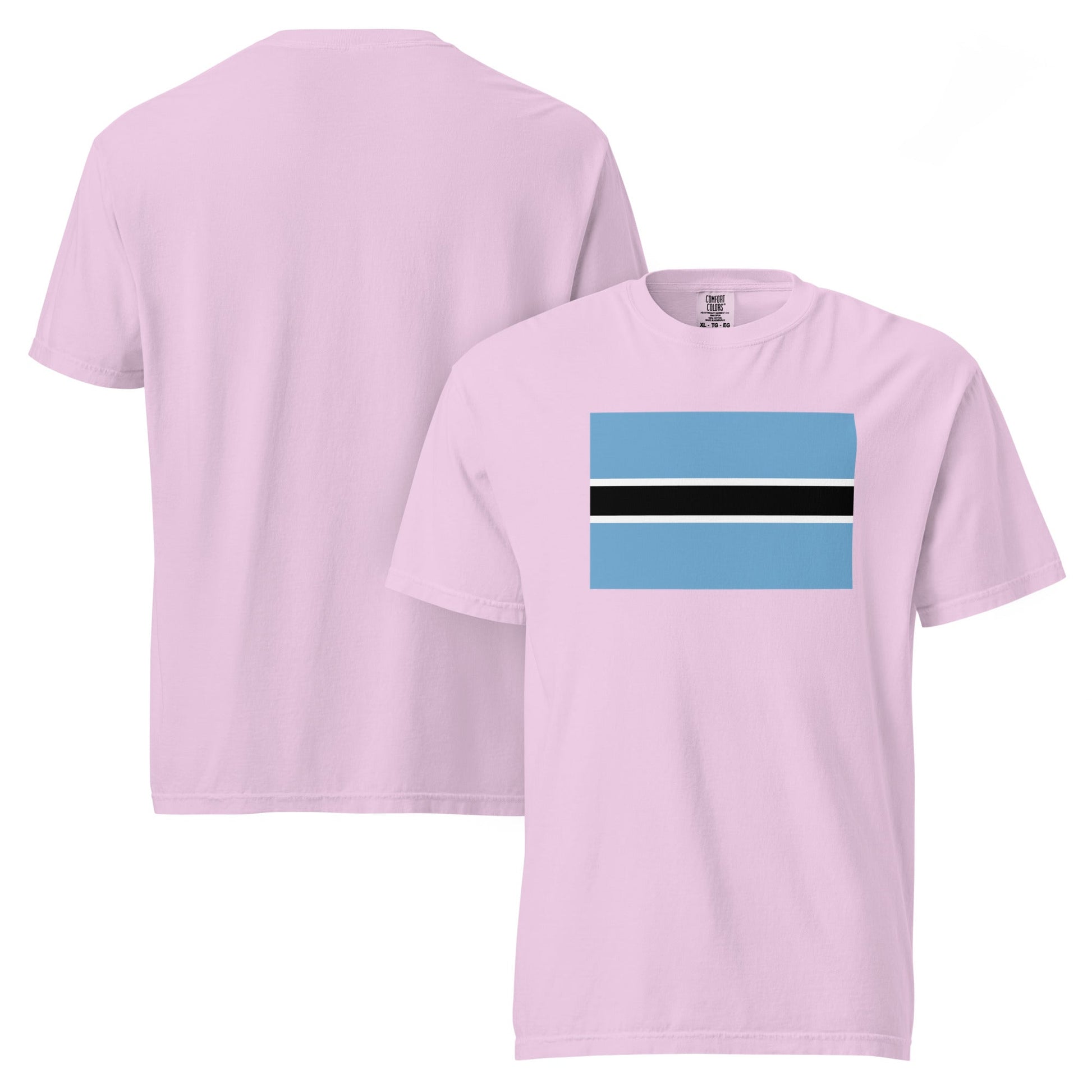 Botswana flag shirt in hemp, size small