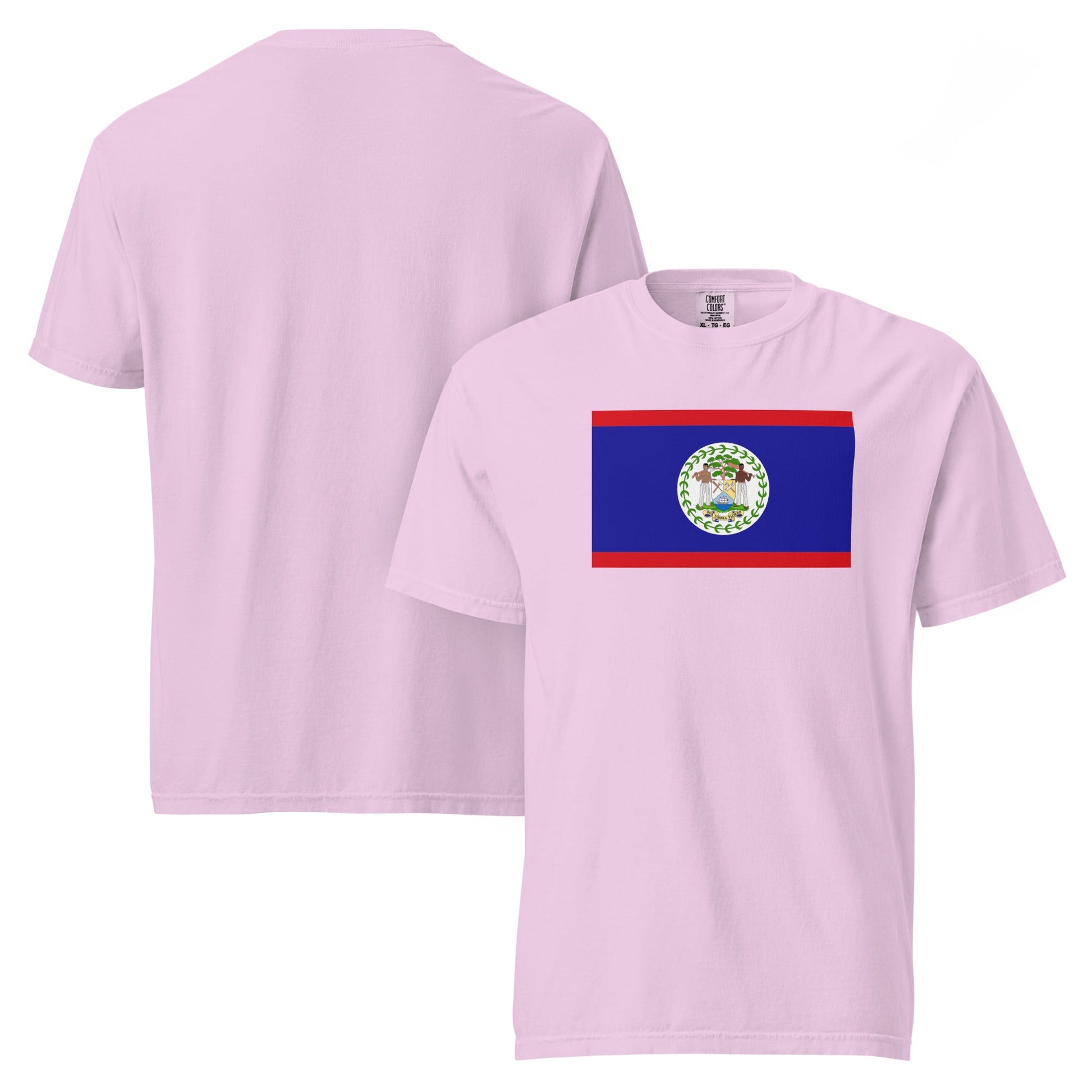 grape shirt with Belize flag design, extra large
