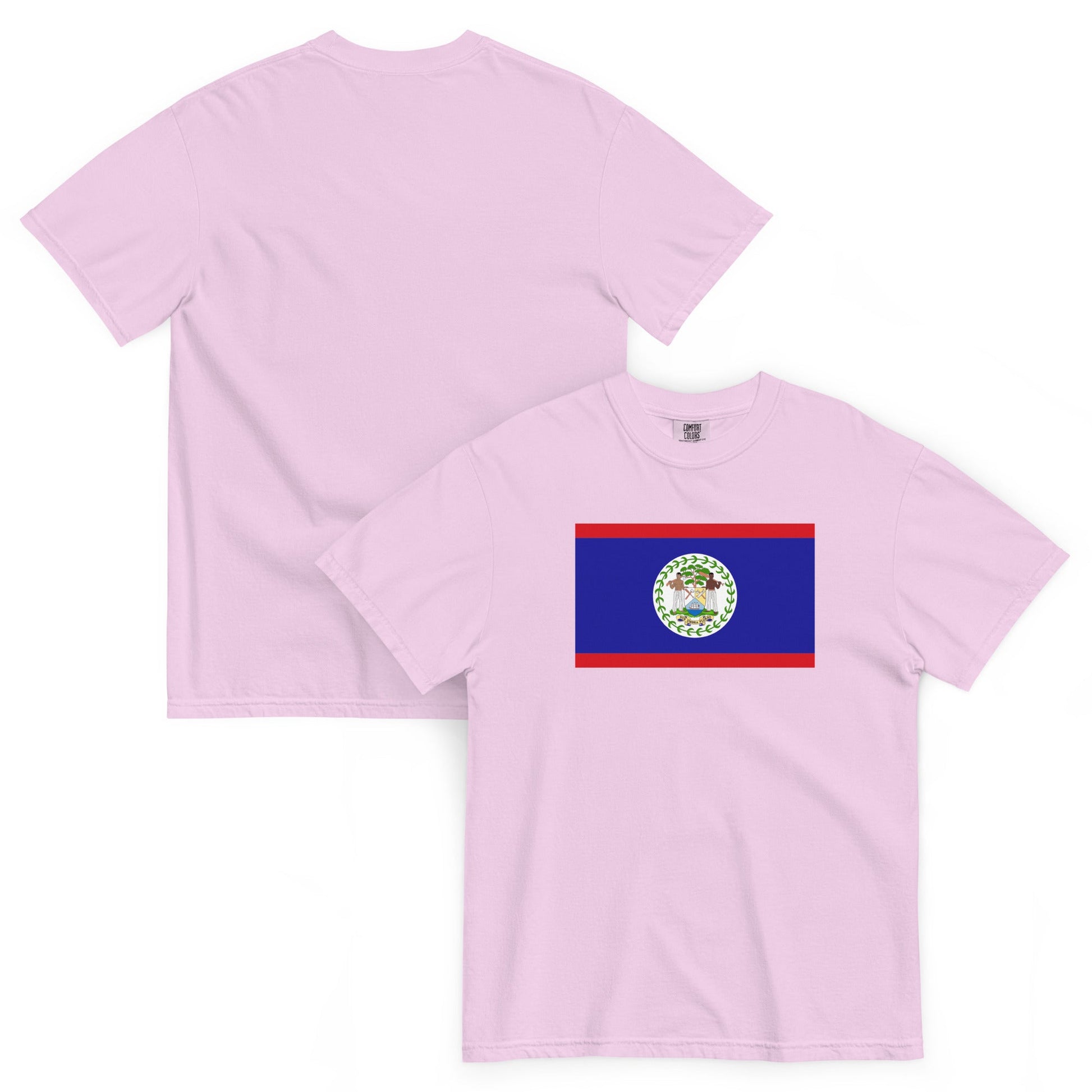 grape shirt with Belize flag design, 2X large
