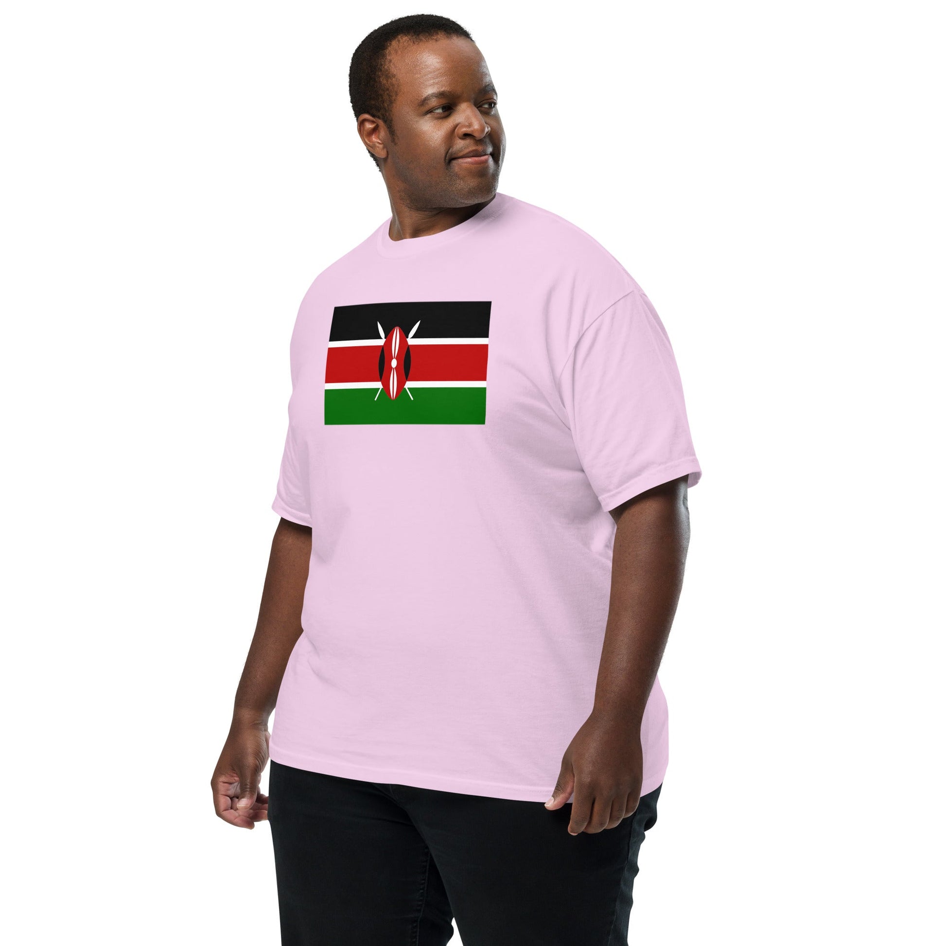 Bold Kenya flag design tee in true navy, small