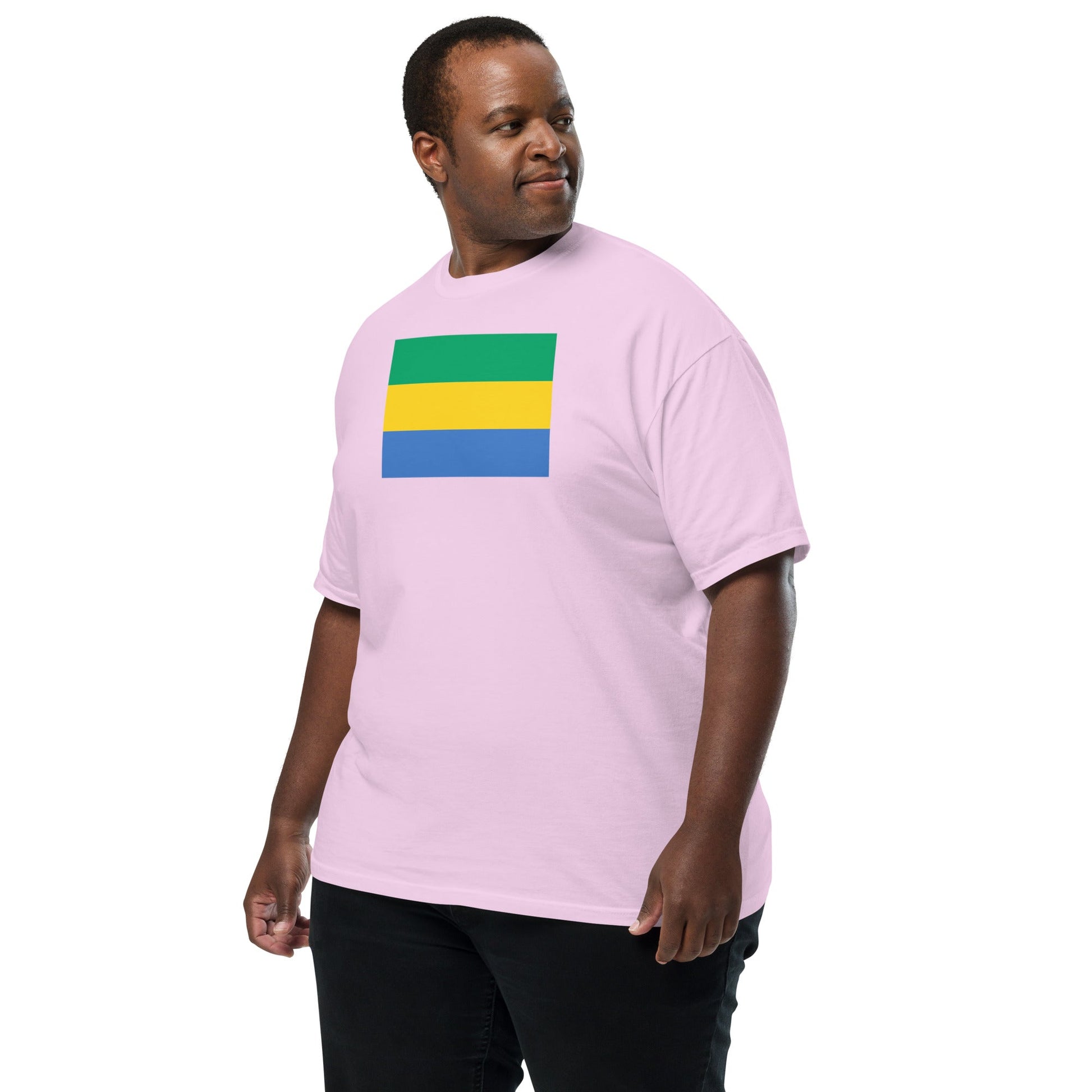 Flat lay of red Gabon flag tee, 3X large size