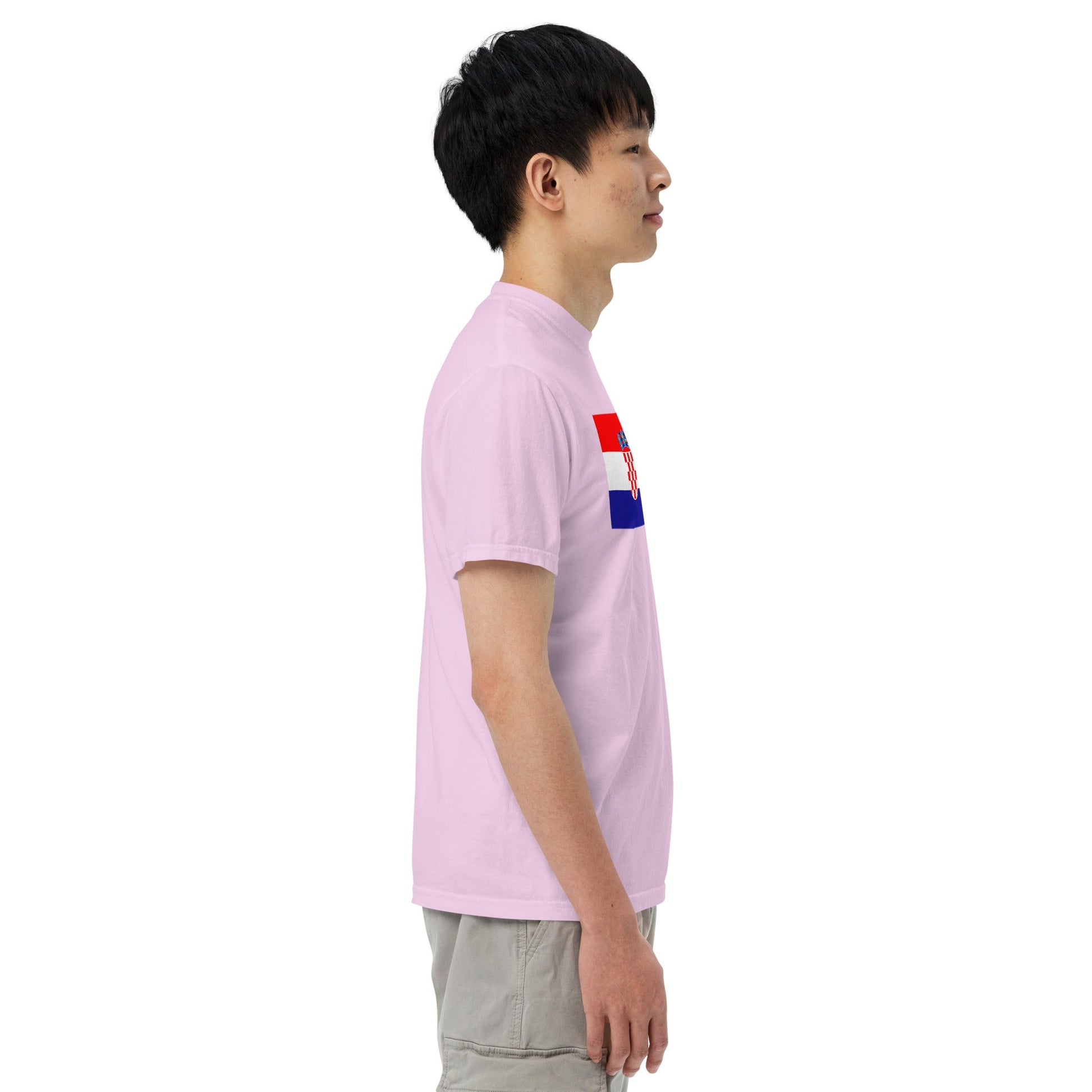 Croatia flag shirt in blue spruce, size medium