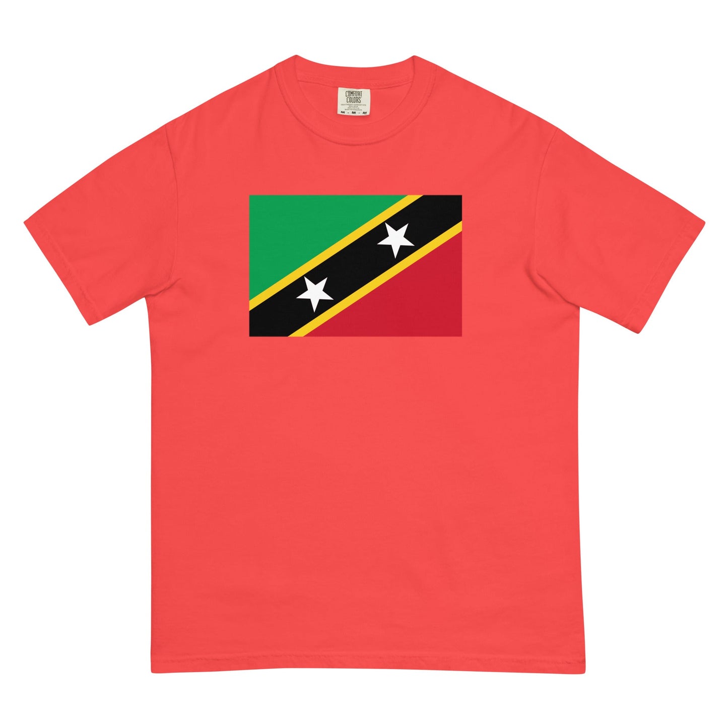 Flag tee representing Saint Kitts And Nevis in true navy, extra large