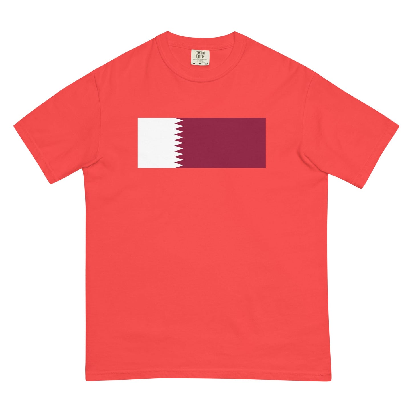 Bold Qatar flag design tee in true navy, 2X large