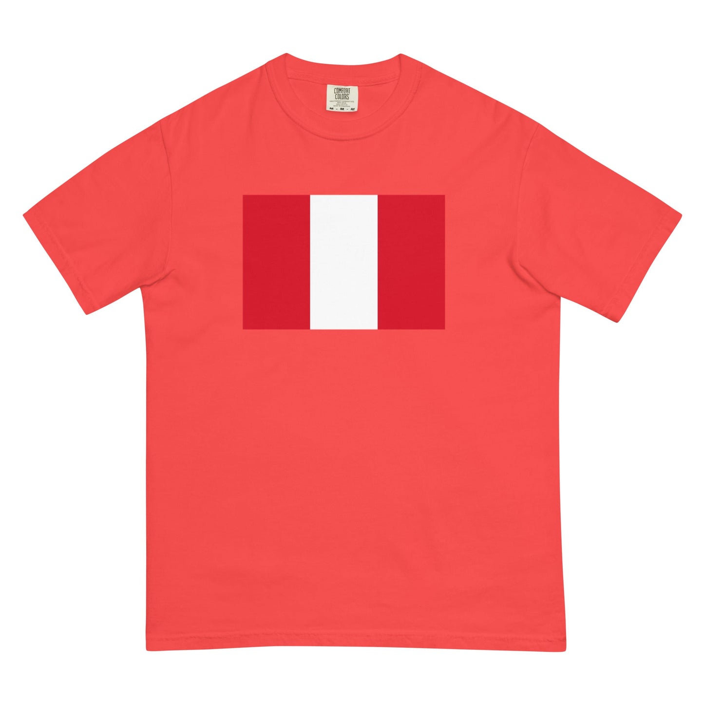 Bold Peru flag design tee in true navy, 2X large