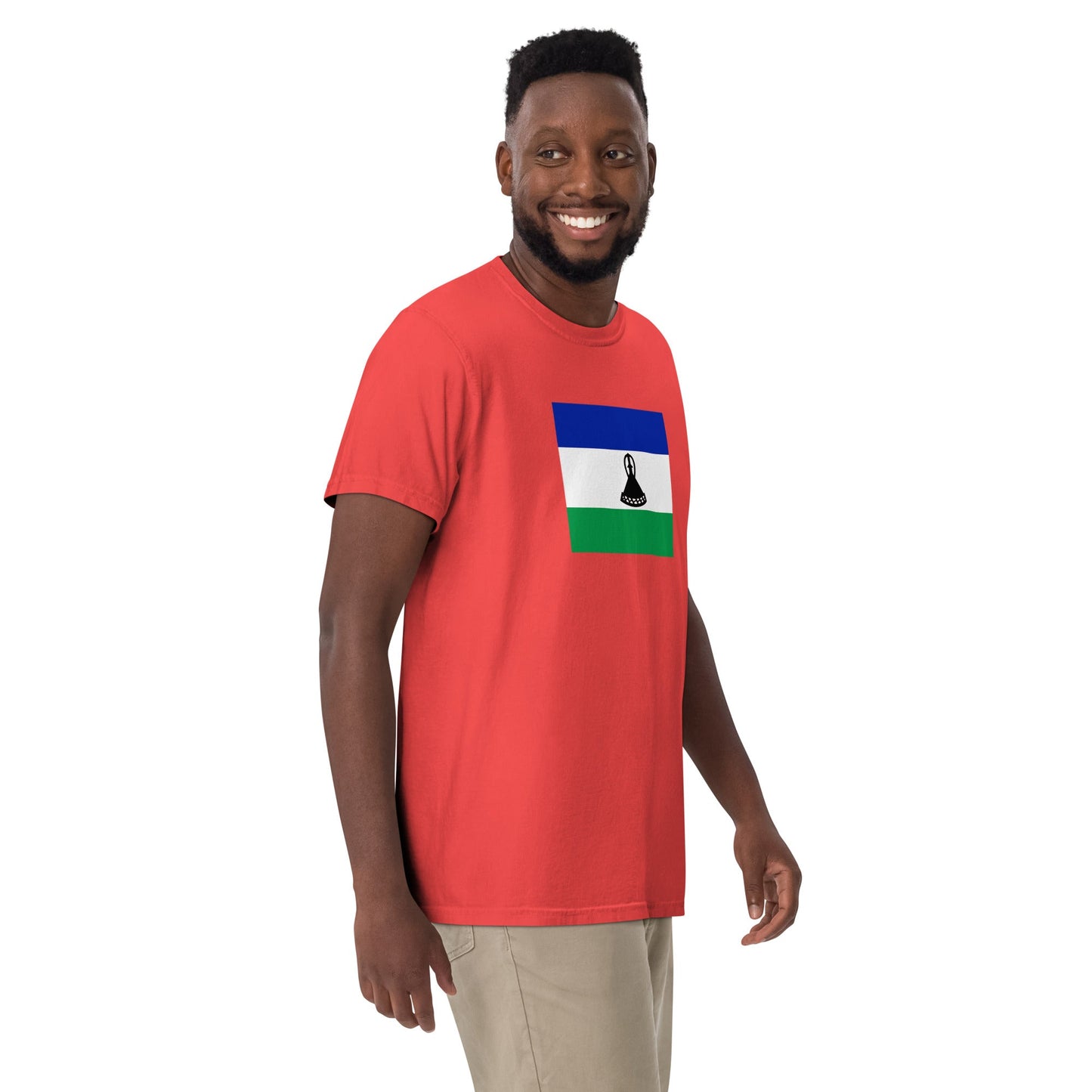 Lesotho pride shirt in red – unisex, small