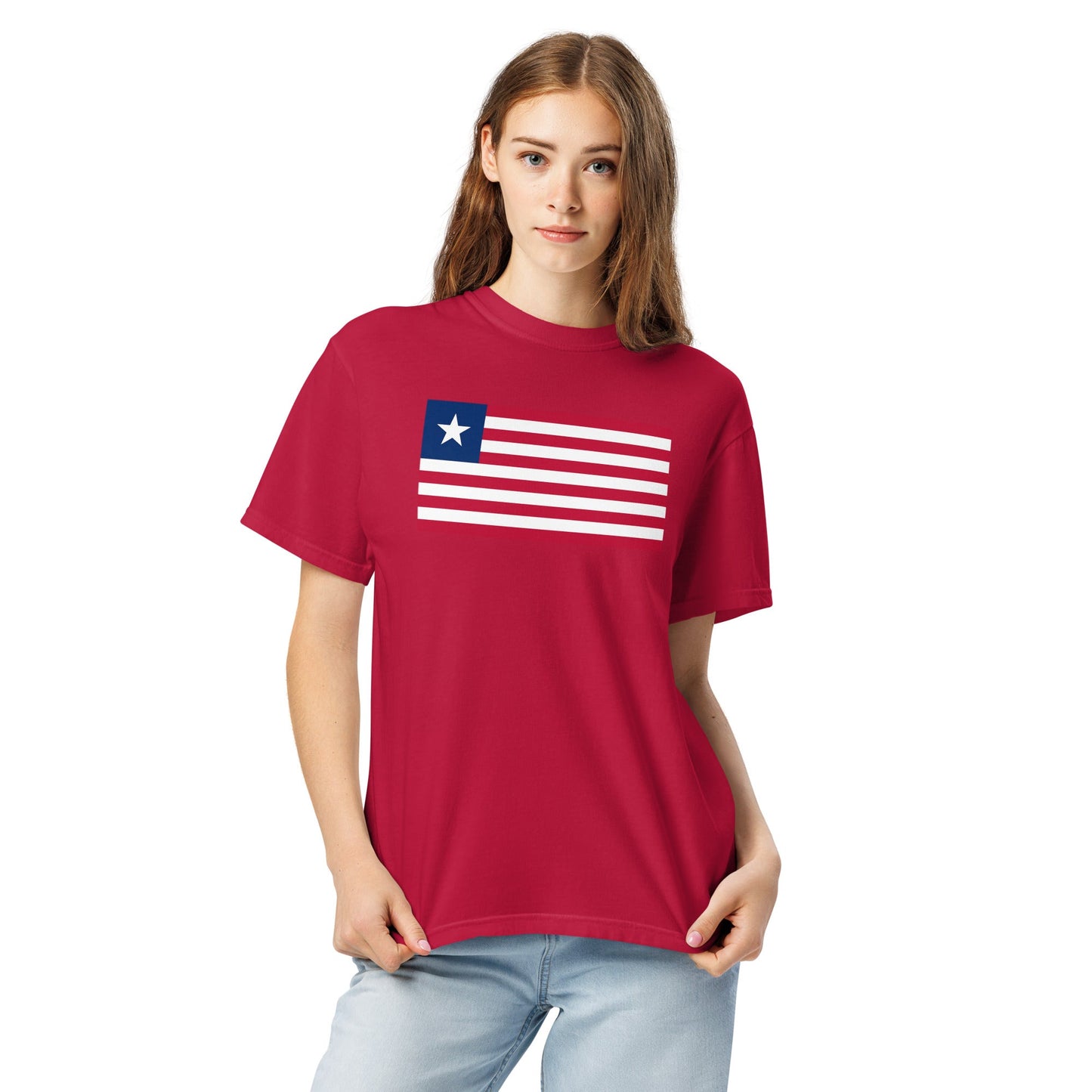 Liberia pride shirt in black – unisex, large