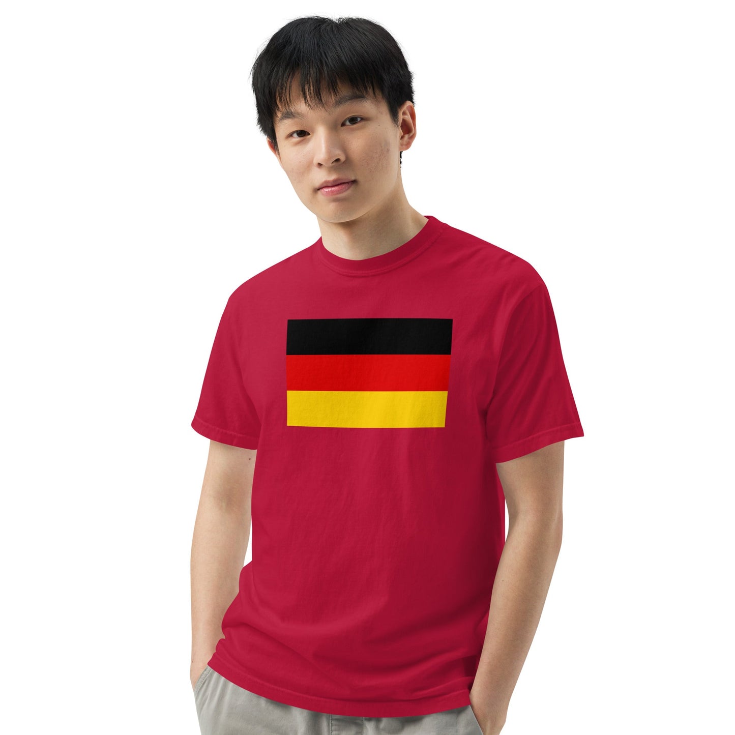 Flag tee representing Germany in red, large