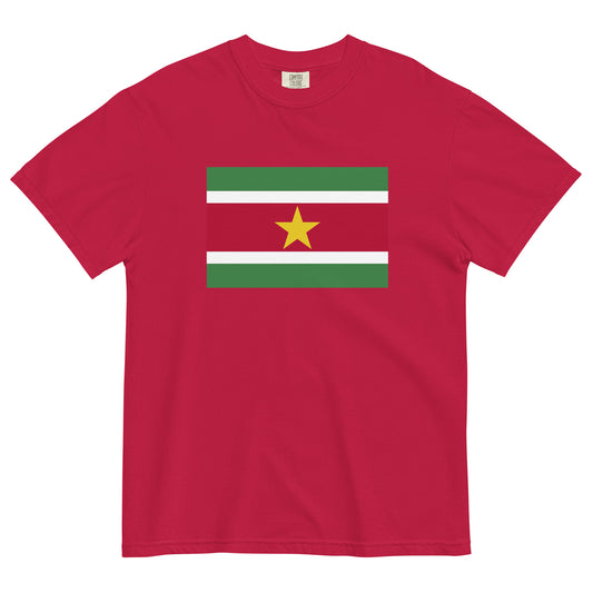 Suriname flag shirt in black, size small