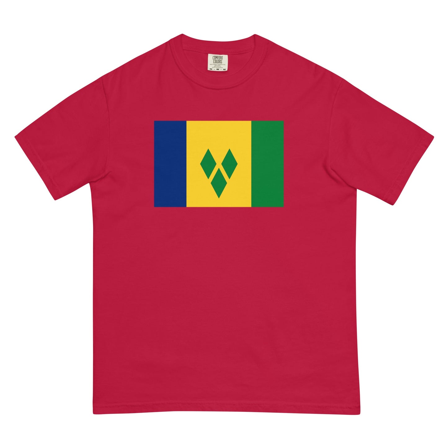 Saint Vincent And The Grenadines heritage shirt, red, size medium