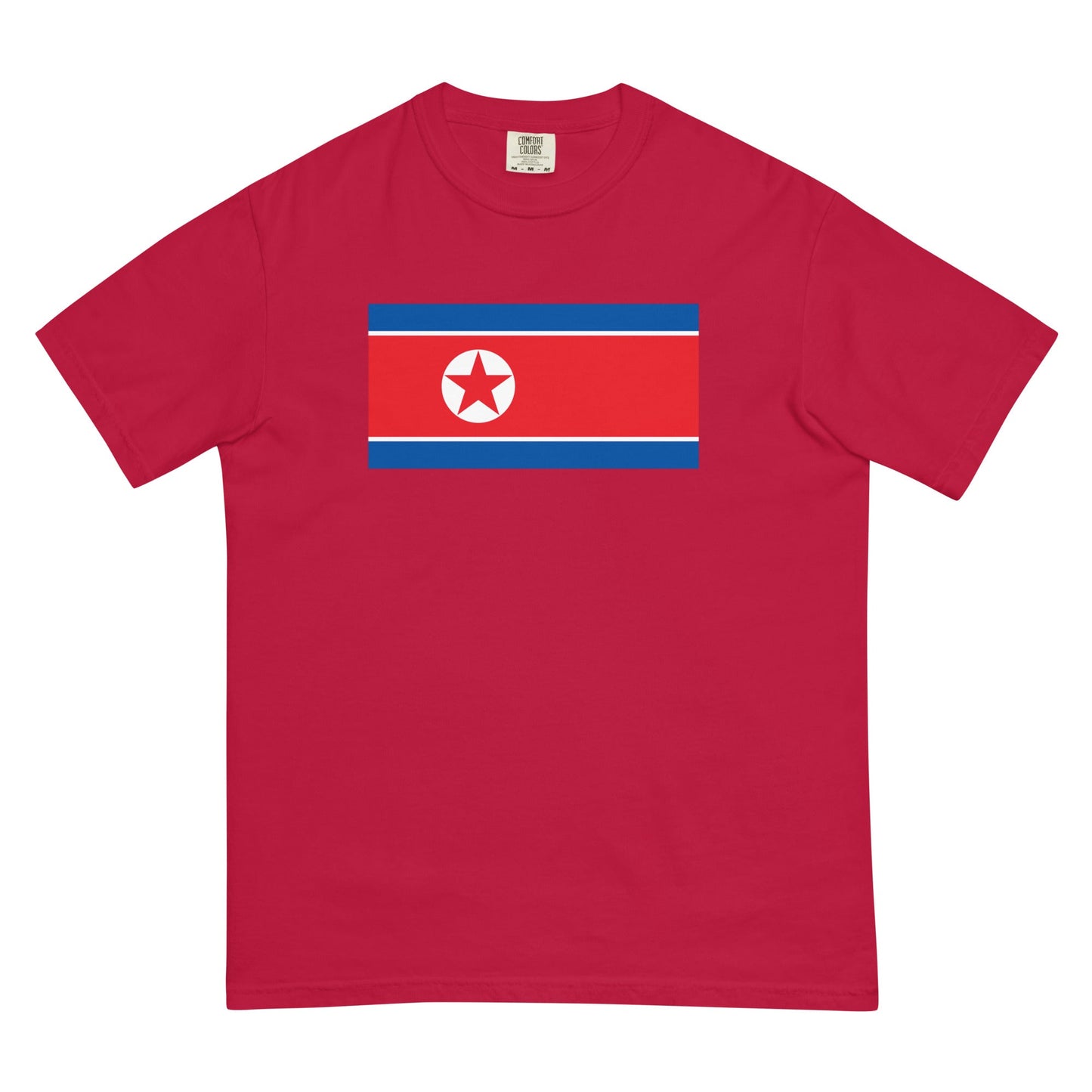 North Korea pride shirt in red – unisex, small