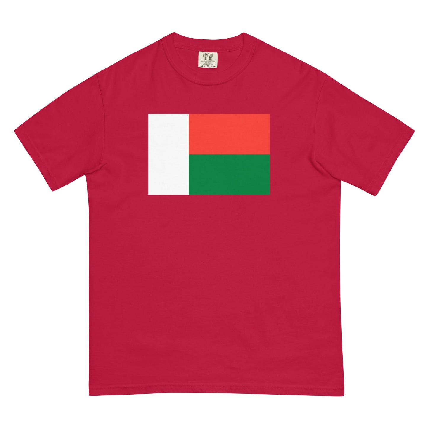 Bold Madagascar flag design tee in red, 3X large