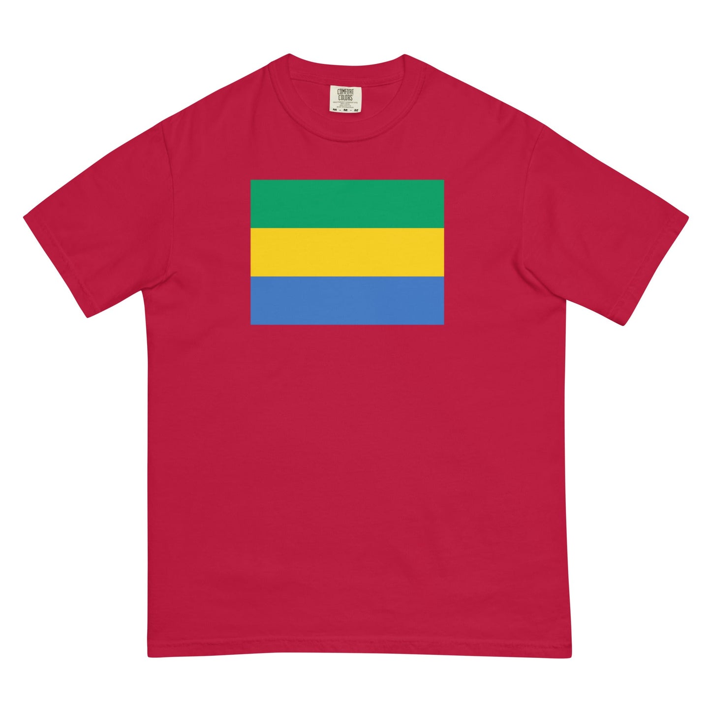 Gabon flag shirt in true navy, size 2X large