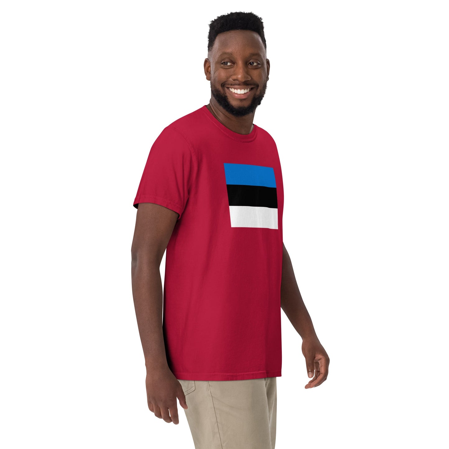 Estonia flag shirt in black, size 2X large