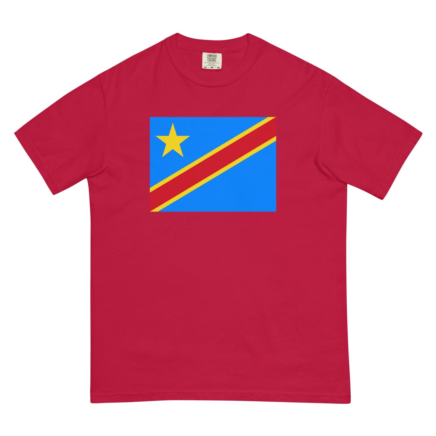 Flag tee representing Dominica in brick, extra large
