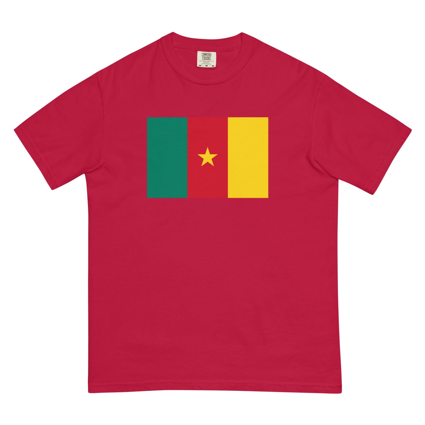 Flag tee representing Cameroon in brick, 2X large