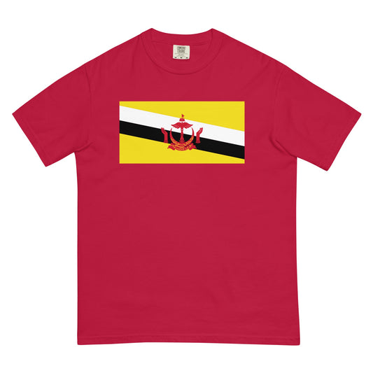 Flag tee representing Brunei in black, small