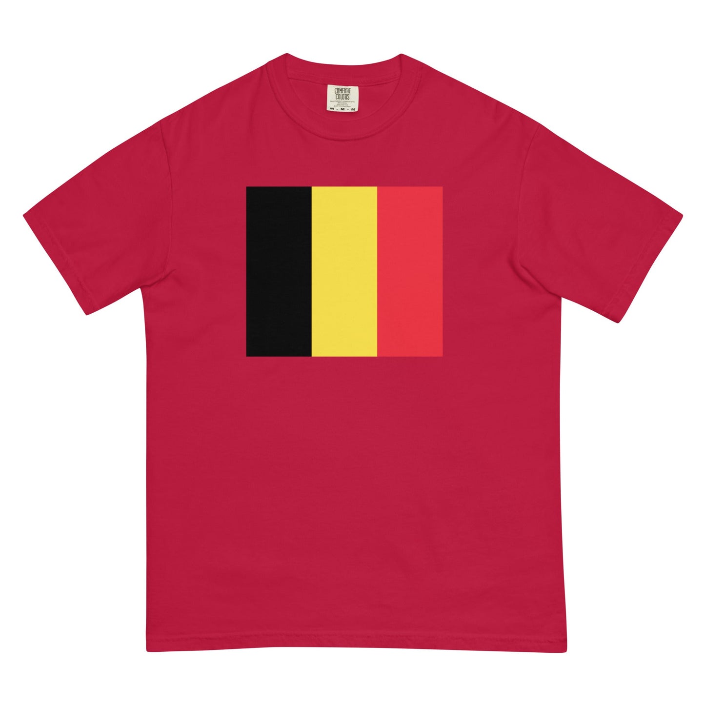 Flat lay of black Benin 1 flag tee, large size