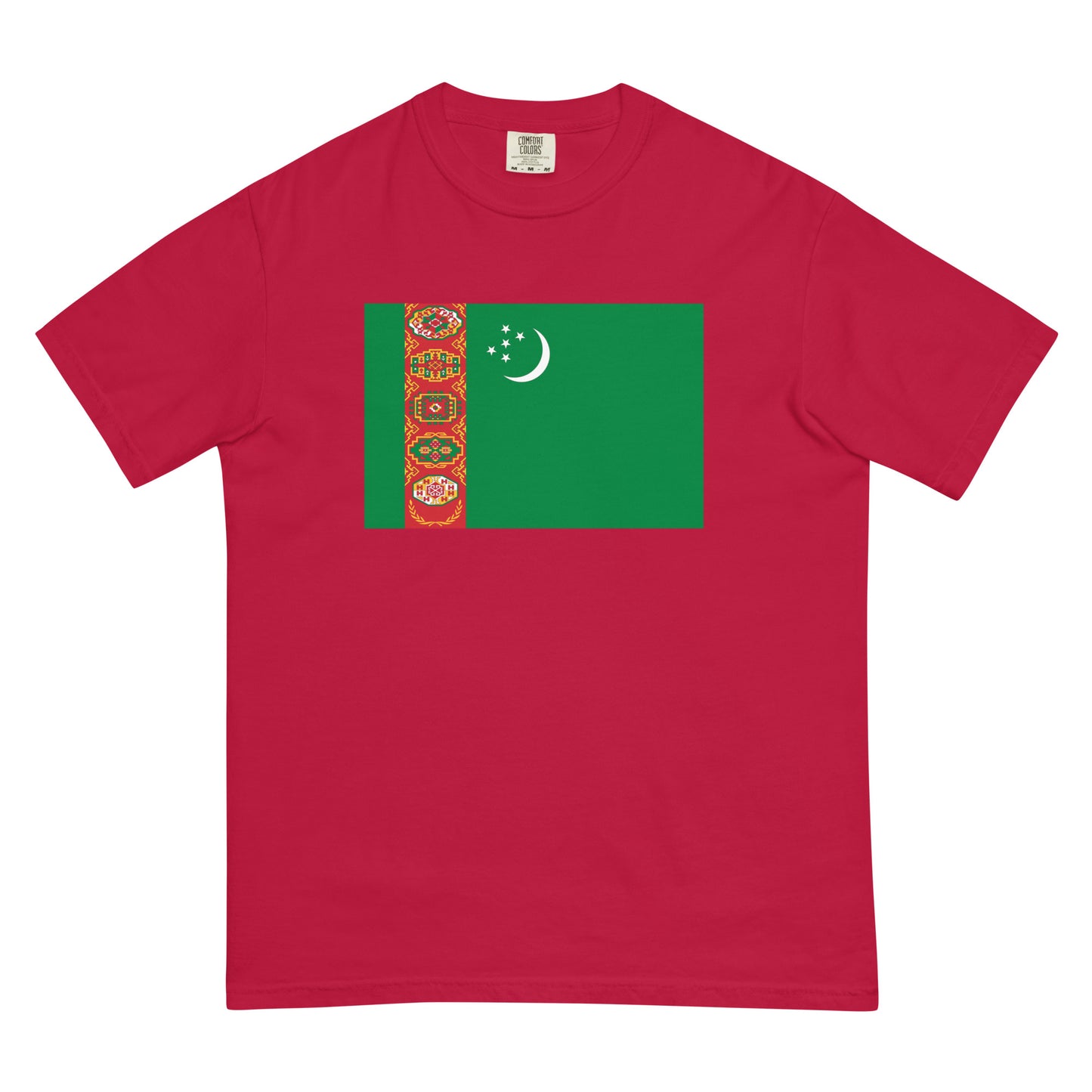 Turkmenistan flag shirt in black, size 4X large