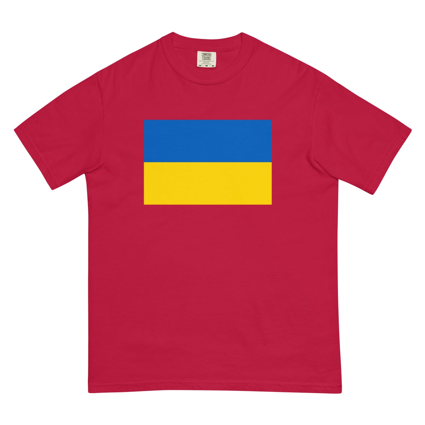 Ukraine flag shirt in blue spruce, size large