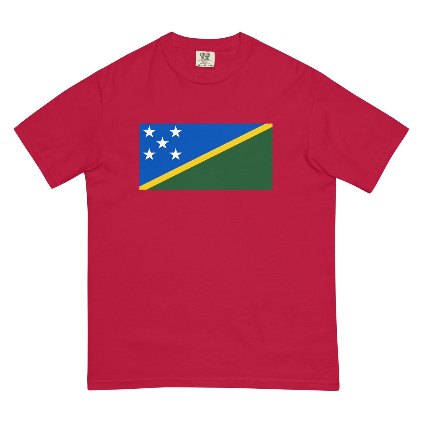 true navy shirt with Solomon Islands flag design, extra large