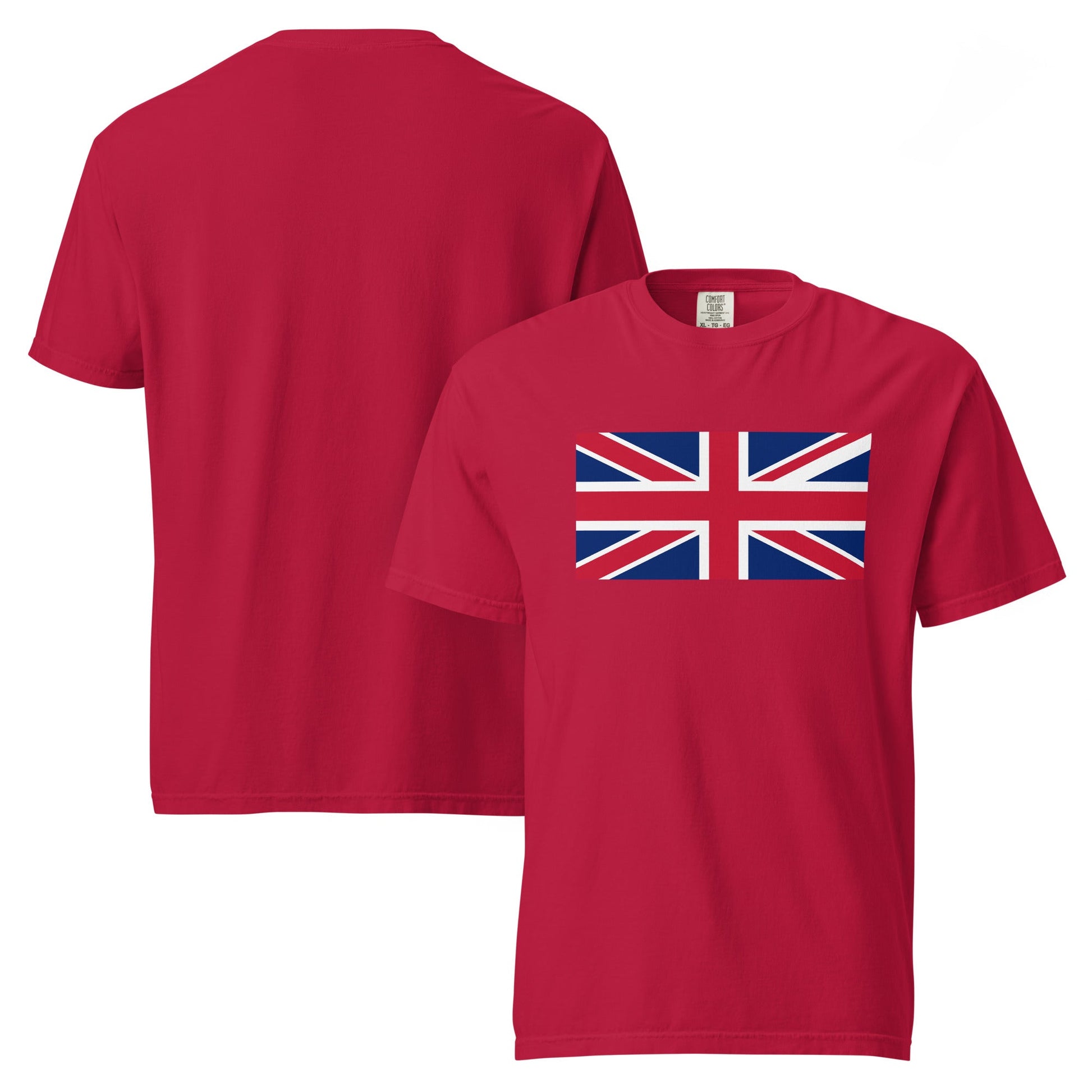 Flag tee representing United Kingdom in black, extra large