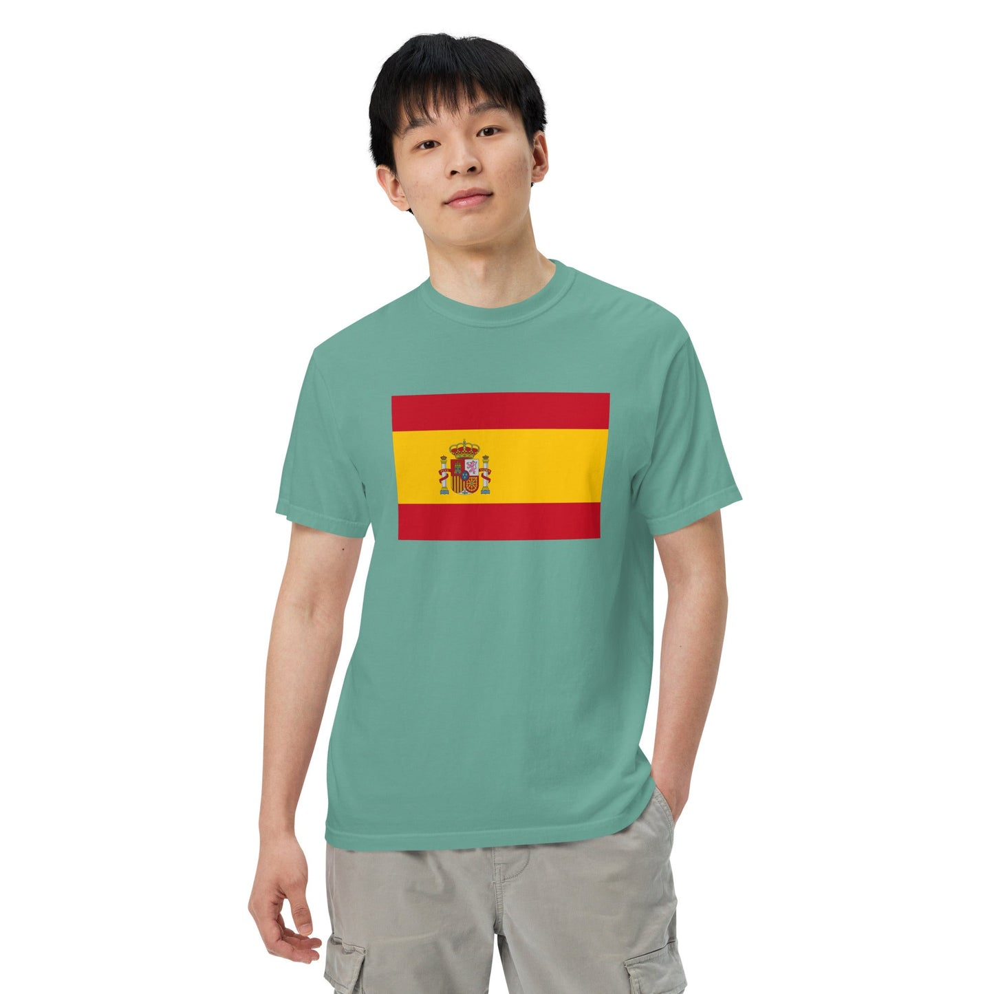 black shirt with Spain flag design, extra large