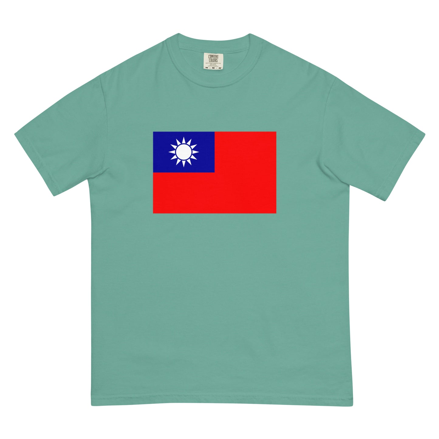true navy shirt with Taiwan flag design, extra large