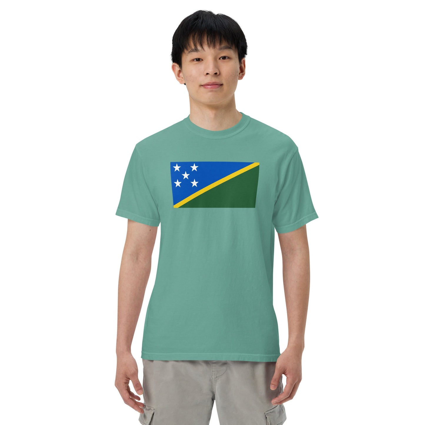 Flag tee representing Solomon Islands in true navy, small