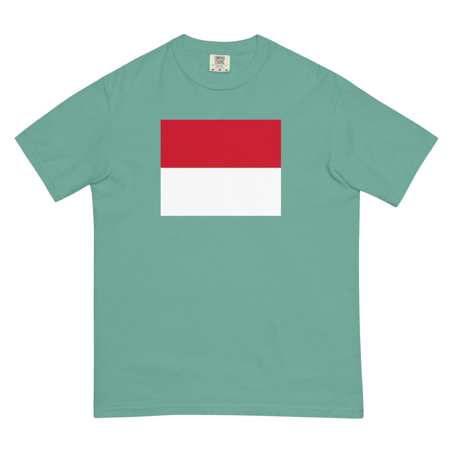 Bold Monaco flag design tee in brick, 4X large