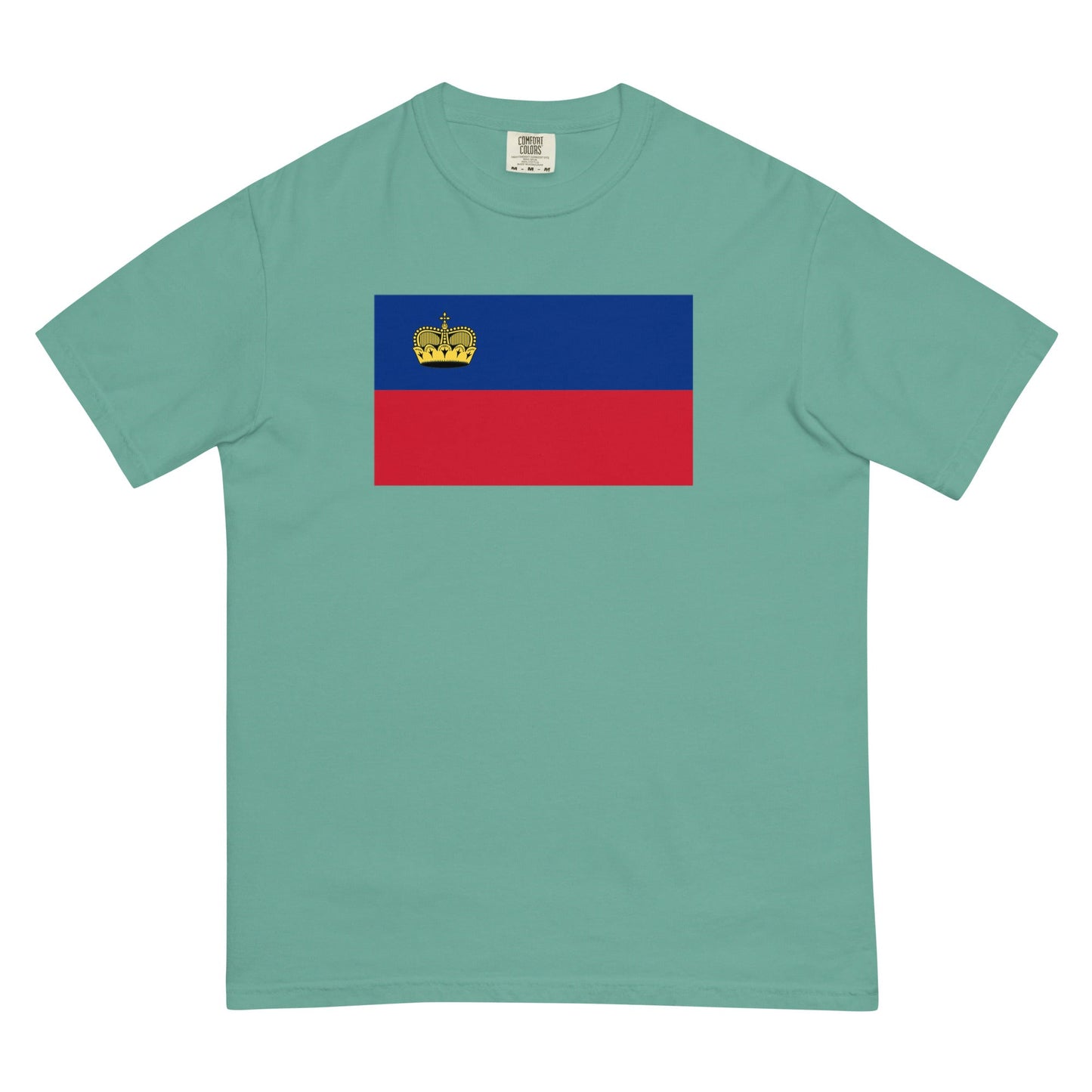 espresso shirt with Liechtenstein flag design, small