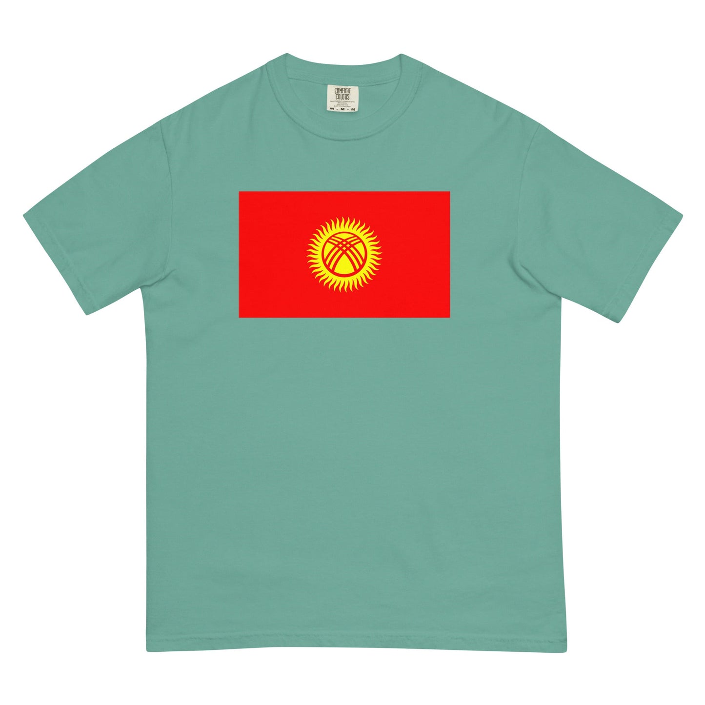 berry shirt with Kyrgyzstan flag design, 2X large