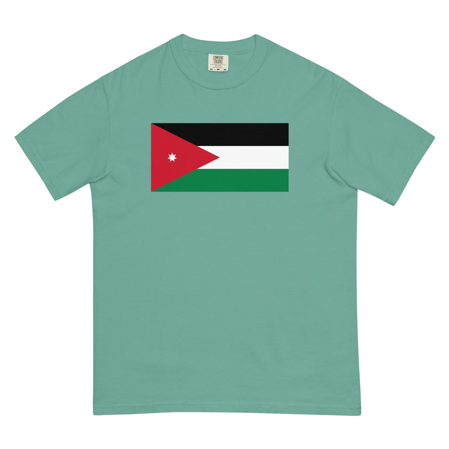 black shirt with Jordan flag design, small