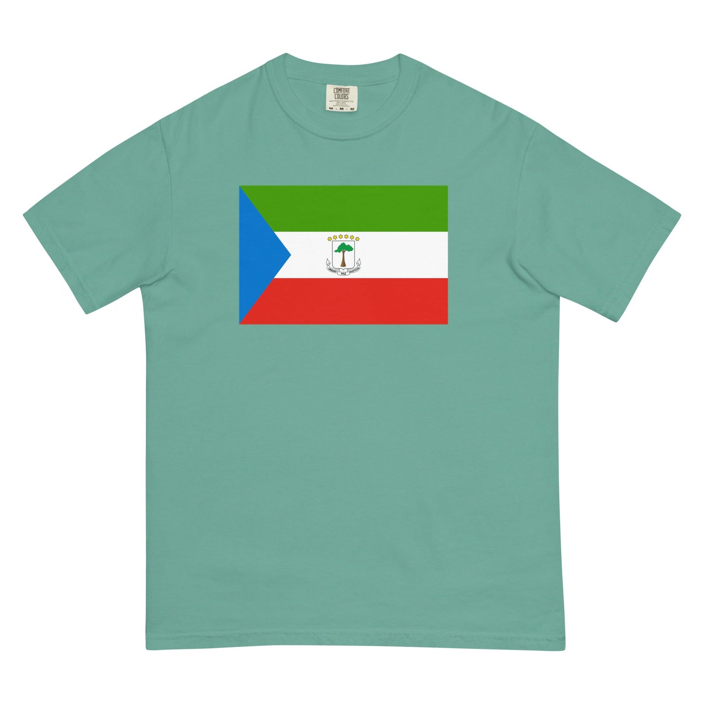 Flag tee representing Equatorial Guinea in mystic blue, medium