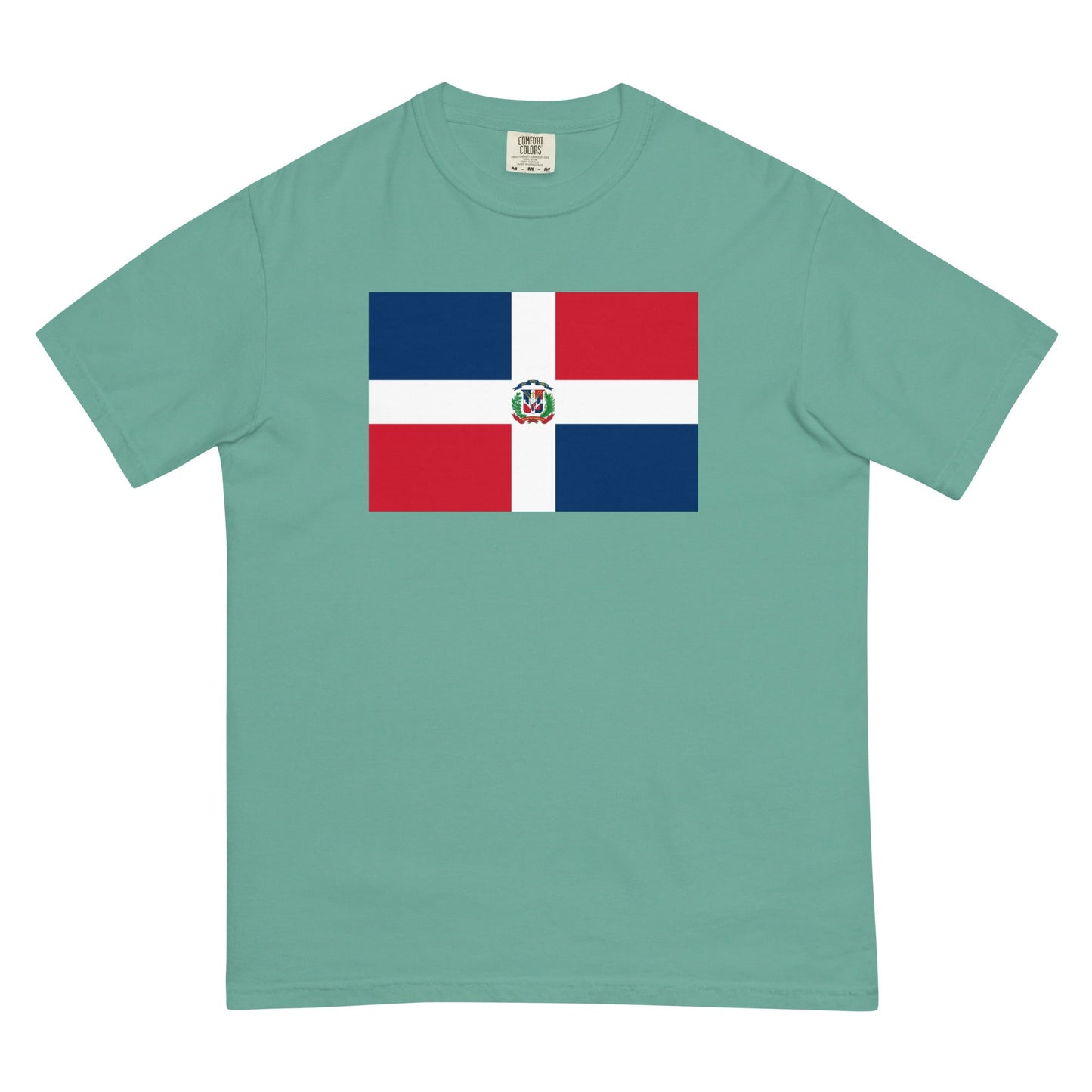 Dominican Republic flag shirt in berry, size large