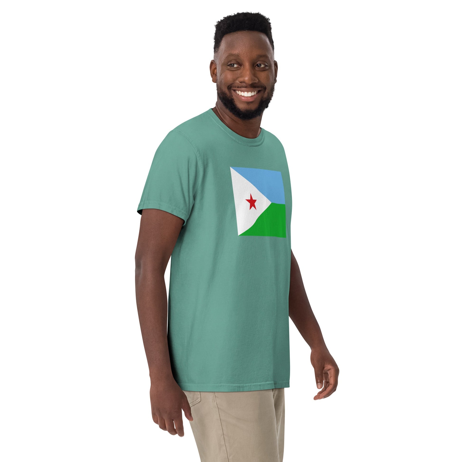 Djibouti pride shirt in red – unisex, 3X large