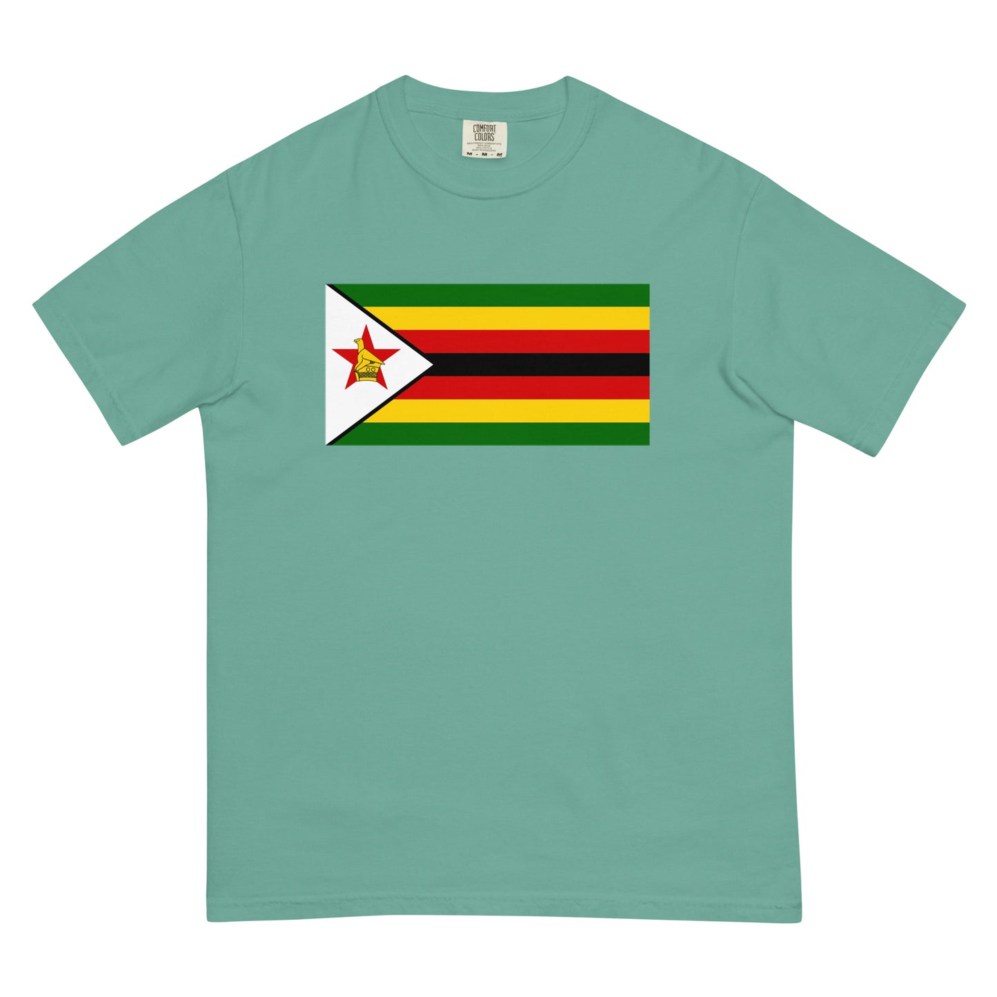 Flag tee representing Zimbabwe in granite, extra large