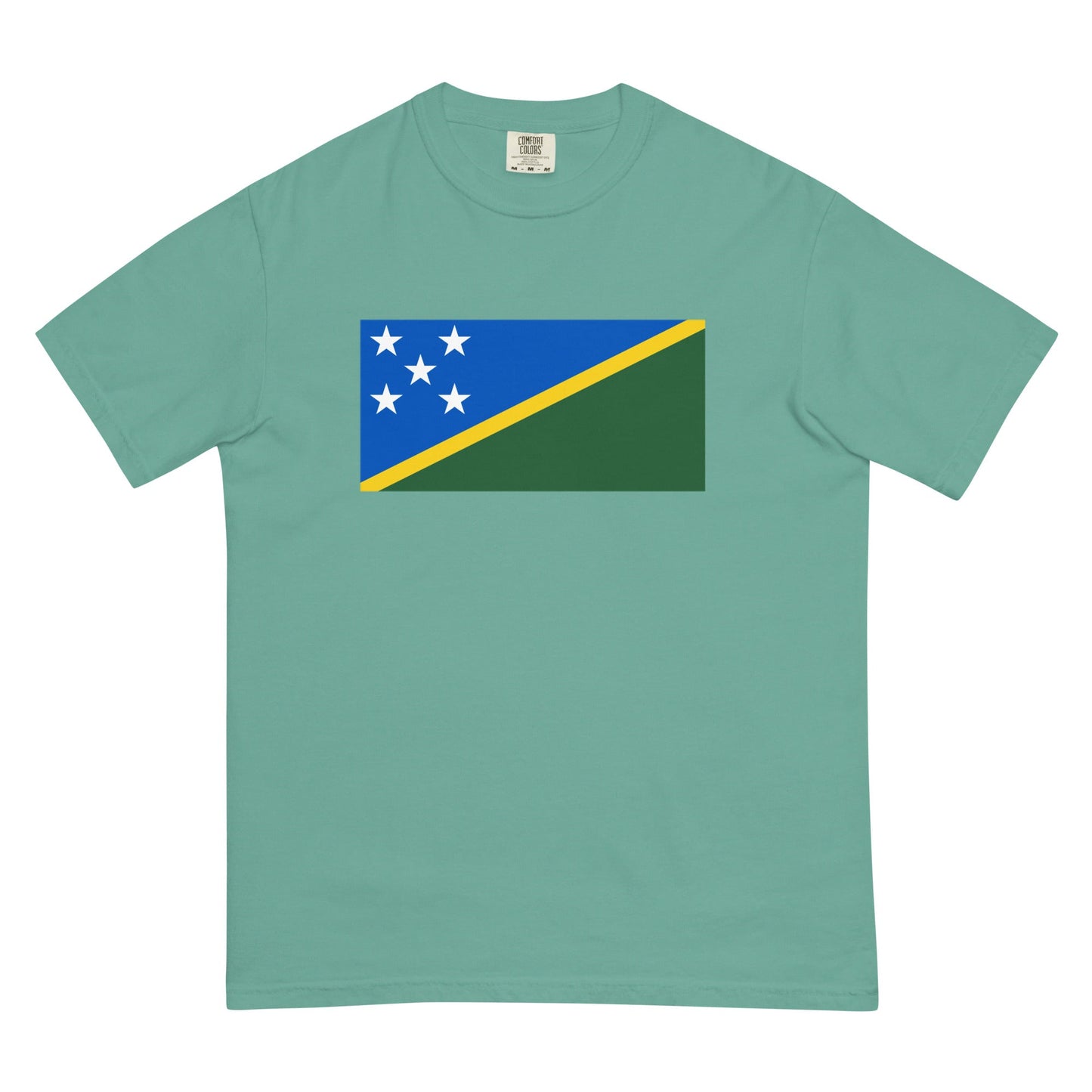 berry shirt with Solomon Islands flag design, large