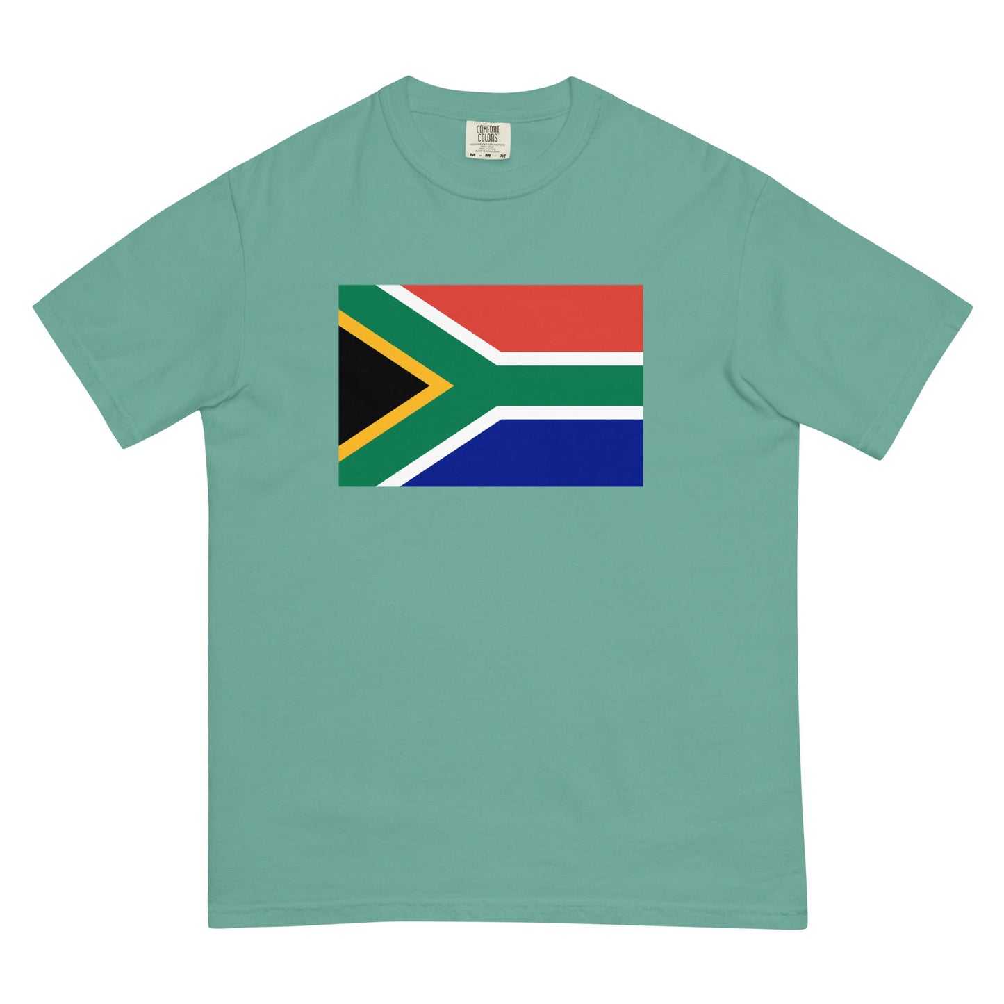 South Africa flag shirt in blue spruce, size 3X large