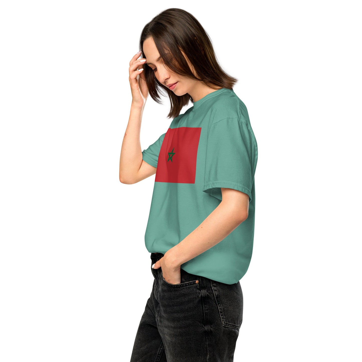 Morocco 1 pride shirt in true navy – unisex, medium