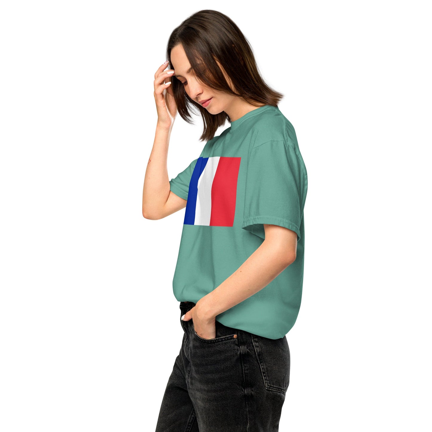 France 1 pride shirt in black – unisex, 3X large