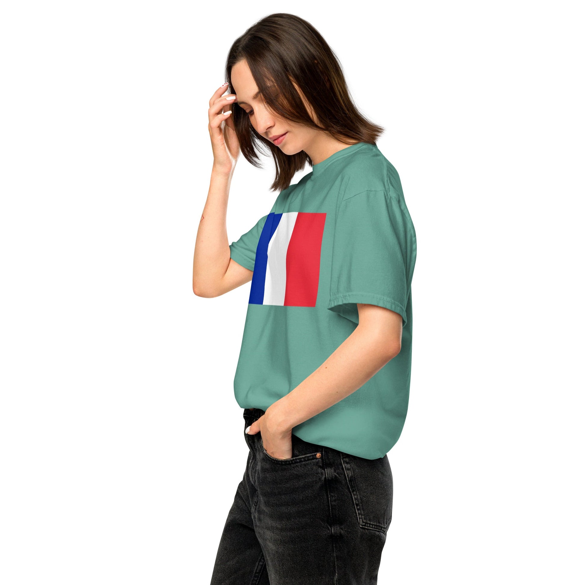 France 1 pride shirt in black – unisex, 3X large