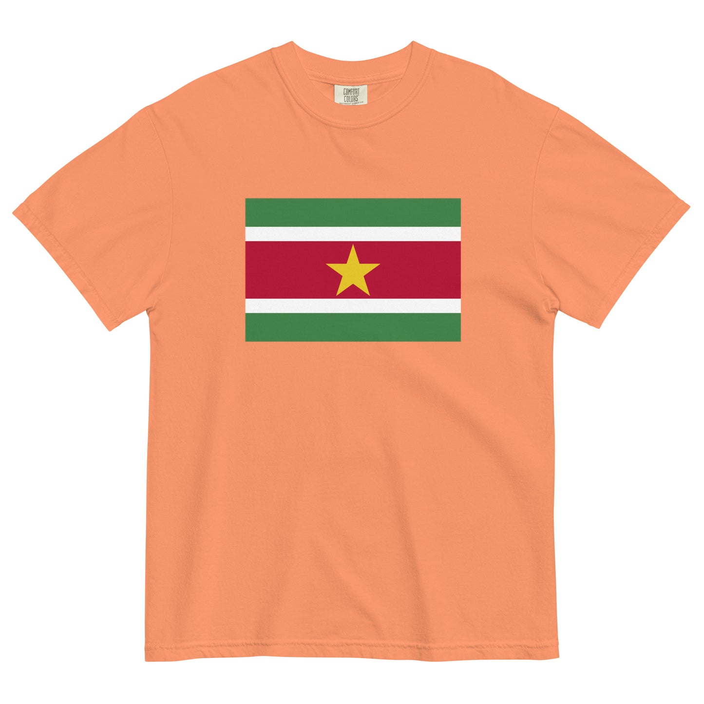 Suriname flag shirt in red, size medium