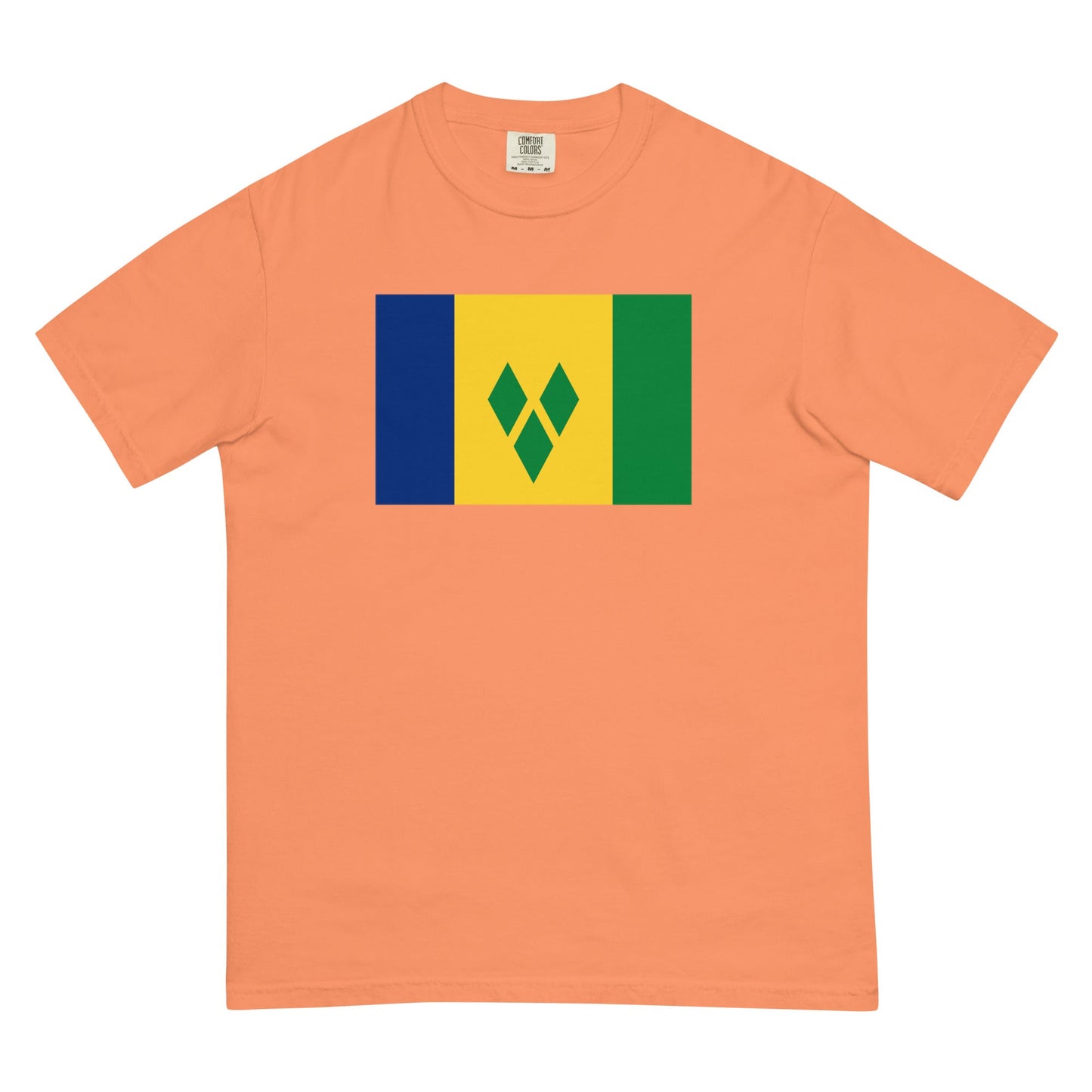 Bold Saint Vincent And The Grenadines flag design tee in true navy, small