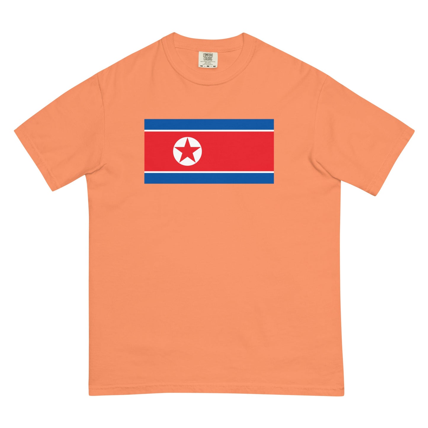 Flag tee representing North Korea in red, 4X large
