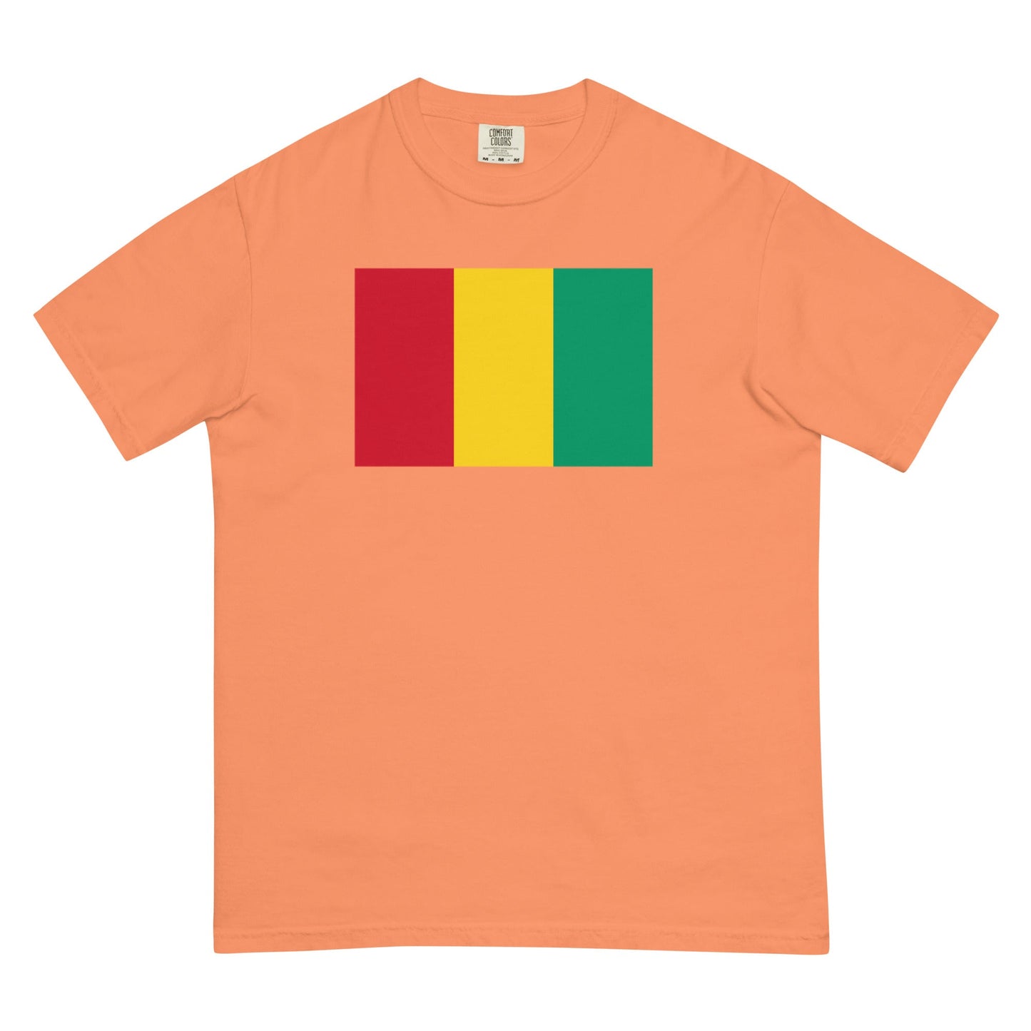 black shirt with Guinea flag design, small