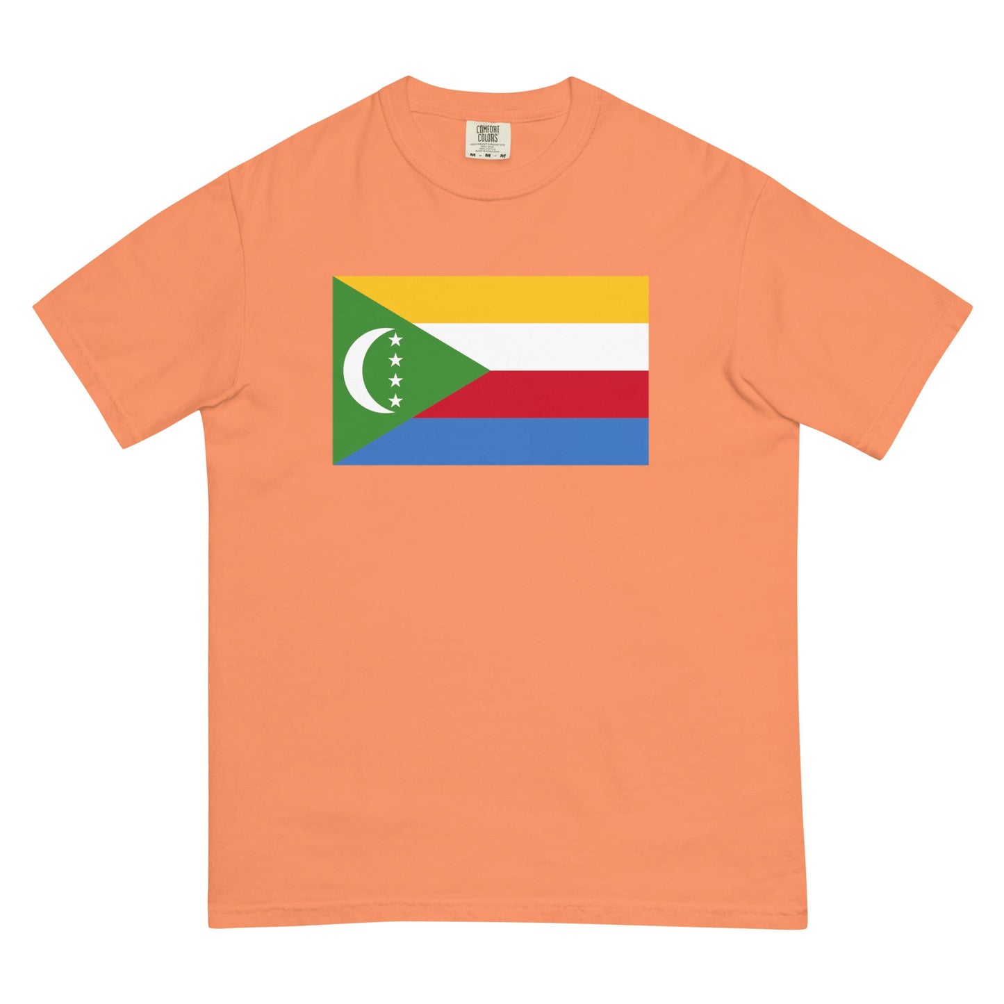 Comoros flag shirt in blue spruce, size 2X large