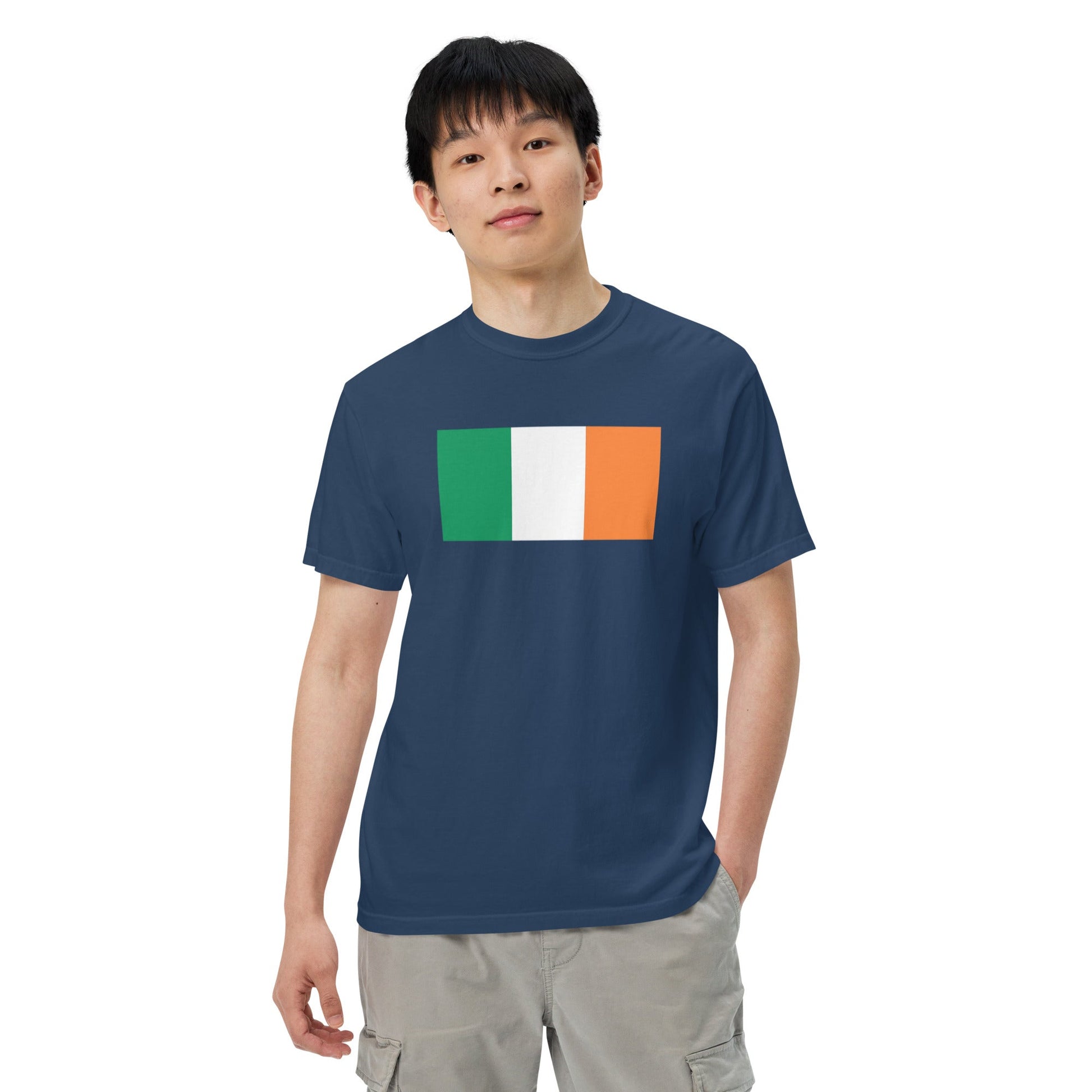 Flag tee representing Ireland in black, 2X large
