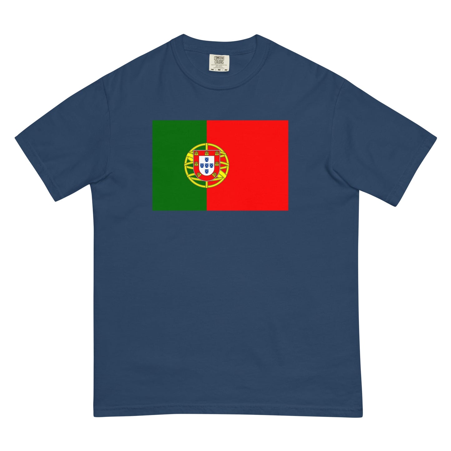 Bold Portugal flag design tee in black, 4X large