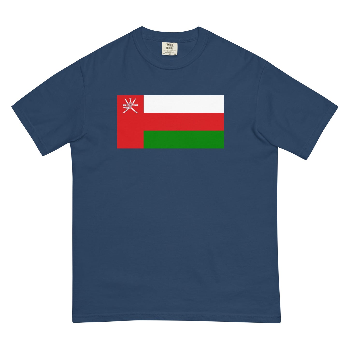Bold Oman flag design tee in true navy, 2X large
